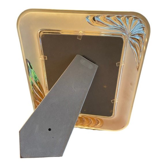 Beautiful vintage glass photo frame. Frosted and Clear Art Deco Design. - Picture 4 of 4